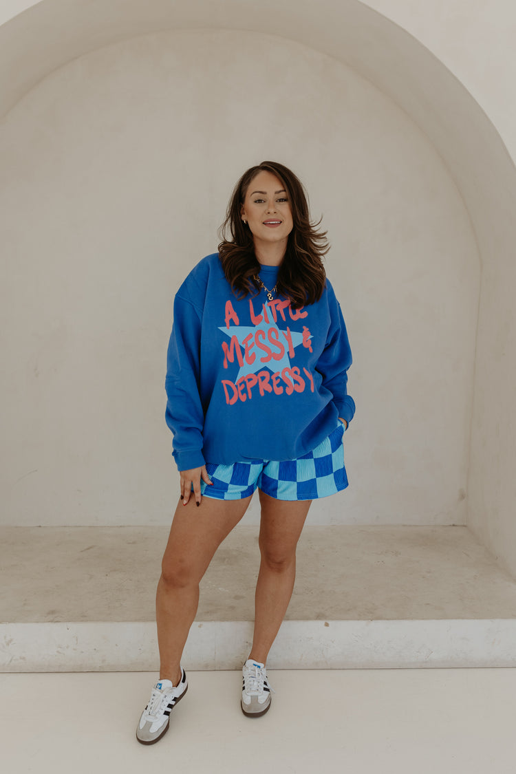 MESSY DEPRESSY LUX CREW (LIGHT BLUE)