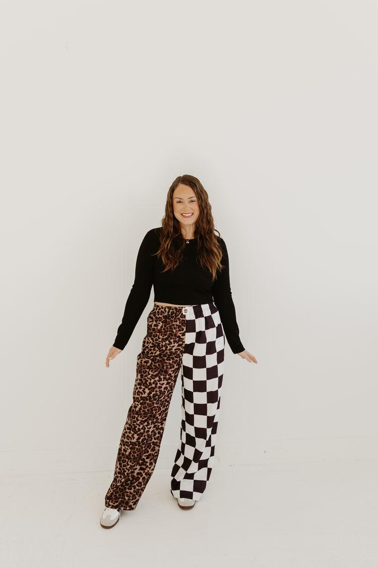 Leopard X Check BOXER PANTS