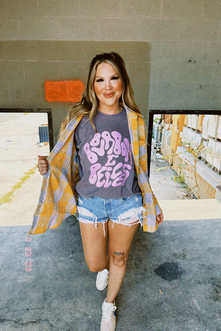 B&B LOGO TEE (BERRY)