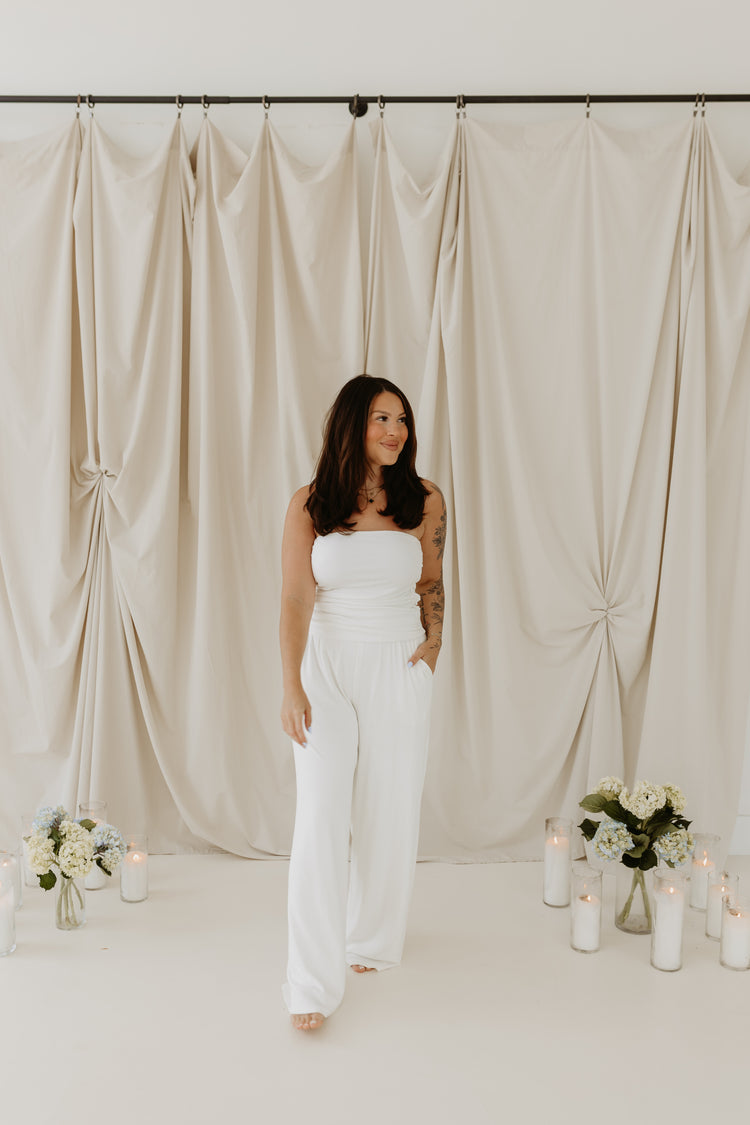 Dressed in White Palazzo Pants