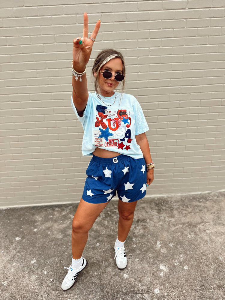 Navy + Stars Boxer Shorts