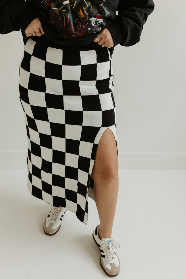 B&W B&B Dreams Checkered SKIRT