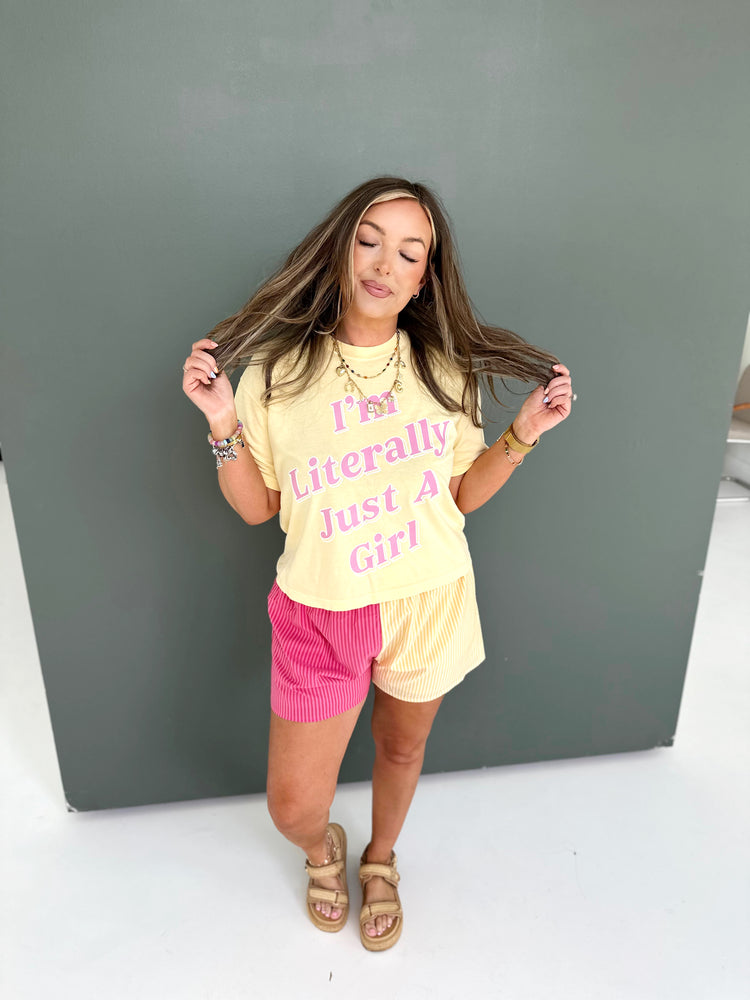 Literally Just a Girl (PINK) on Butter (cropped or Full)