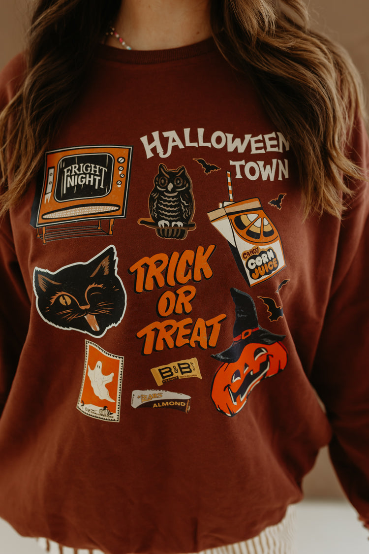 Vintage Halloween Collage Oversized Rich Crew