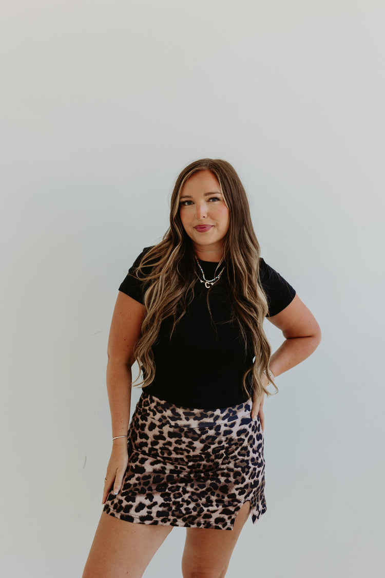 Leopard Athletic Skort