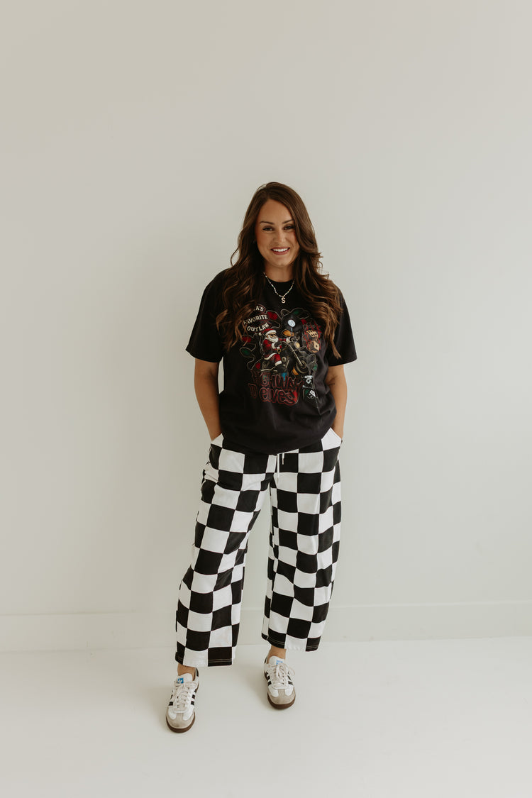 Barrel Sweat Pants (B&W CHECK)