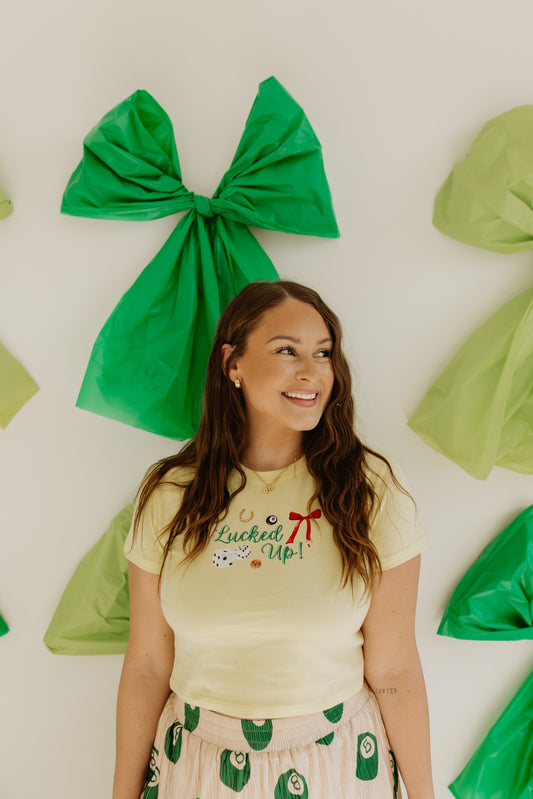 SS - LUCKED UP BABY T (Light LIME GREEN)