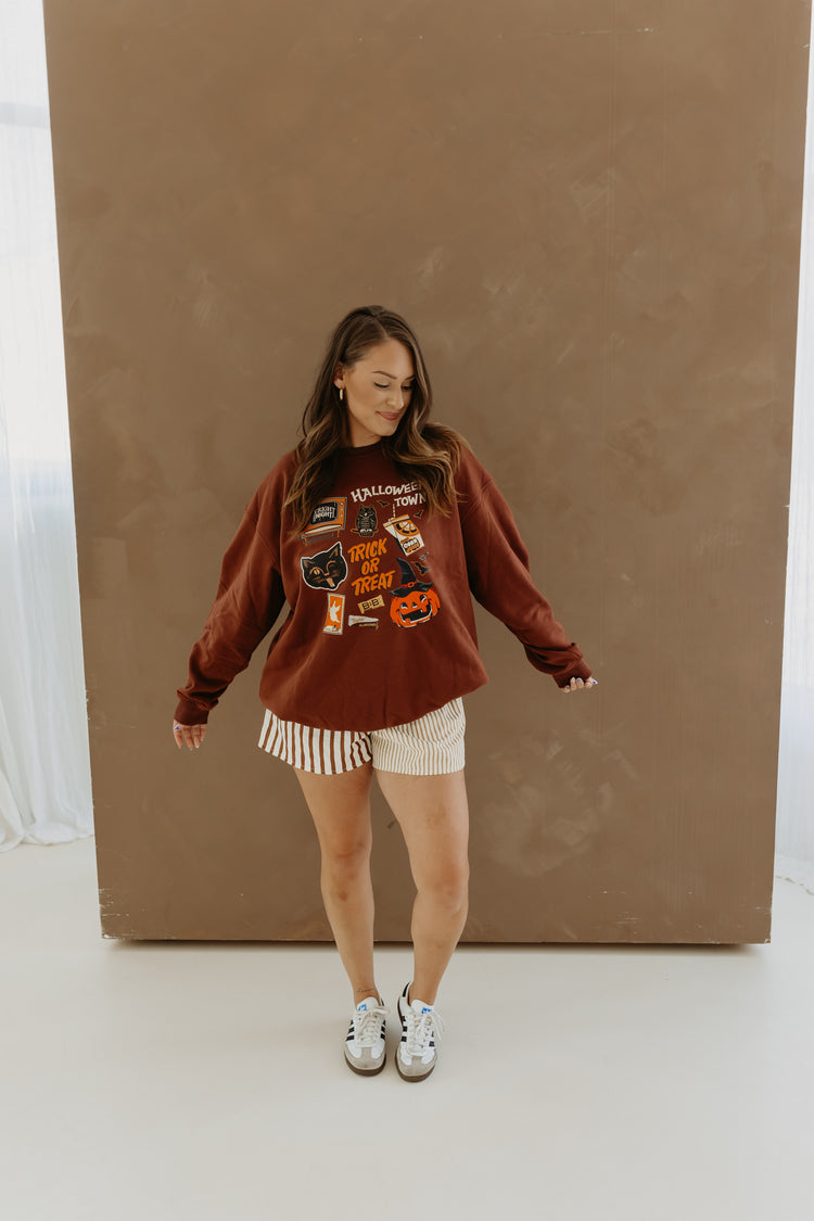 Vintage Halloween Collage Oversized Rich Crew