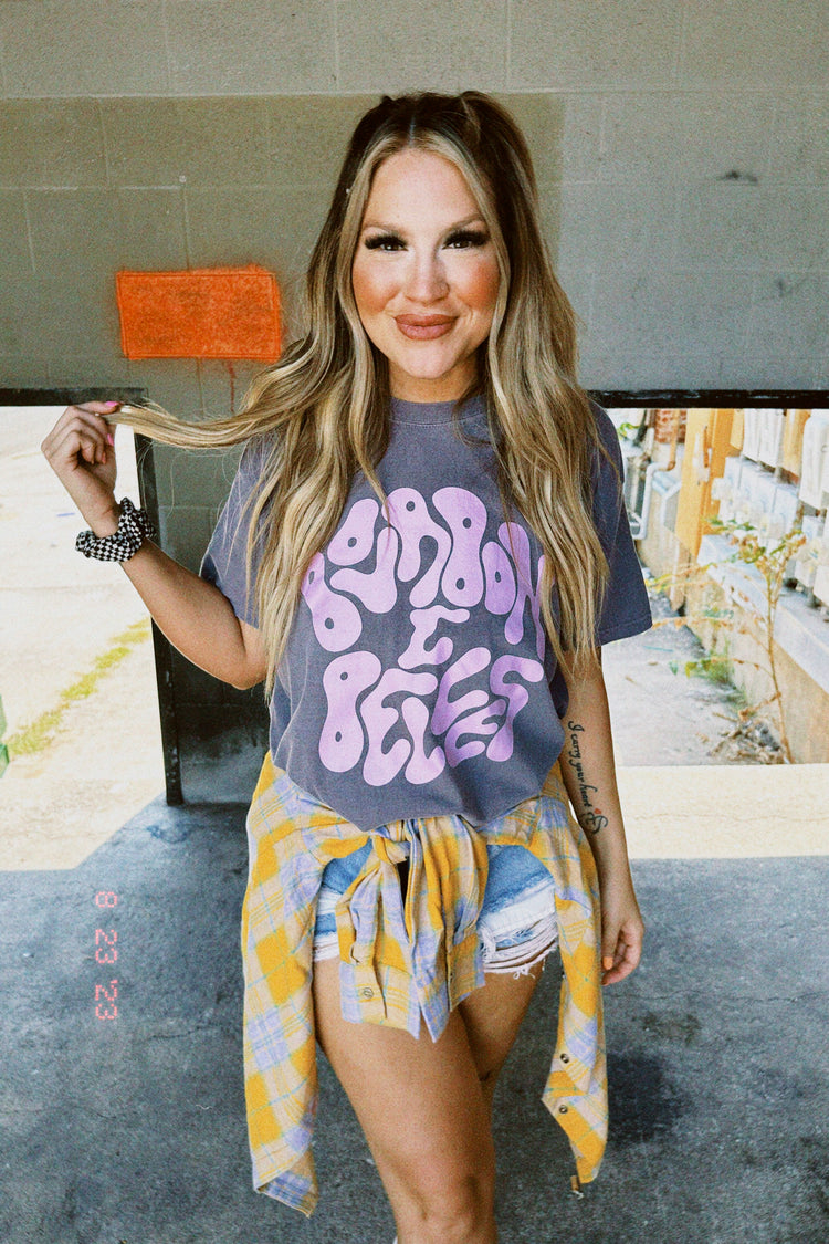 B&B LOGO TEE (BERRY)