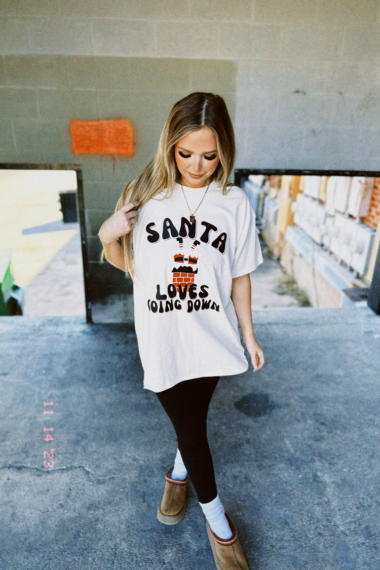 SANTA LOVES GOING DOWN