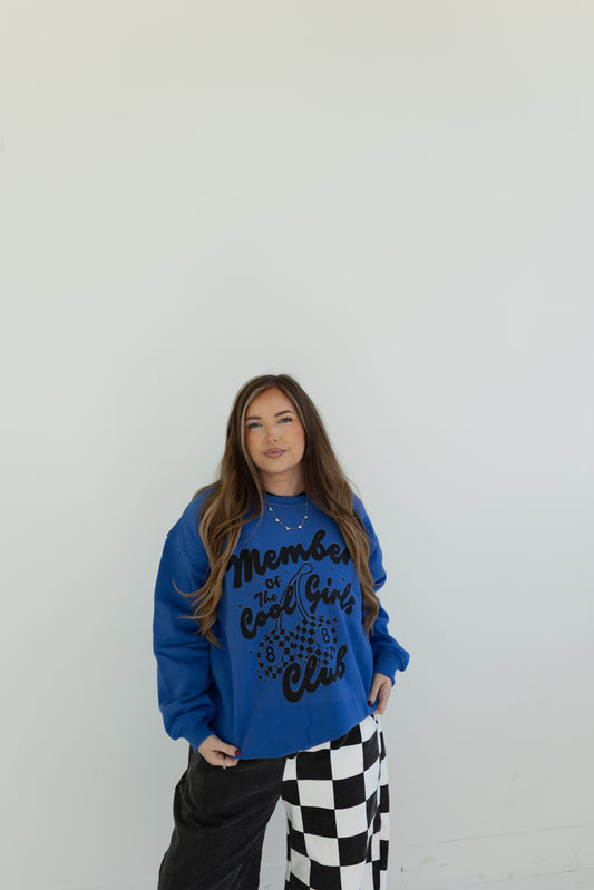 Cool Girls Club LUX Sweat Shirt (Royal Blue)