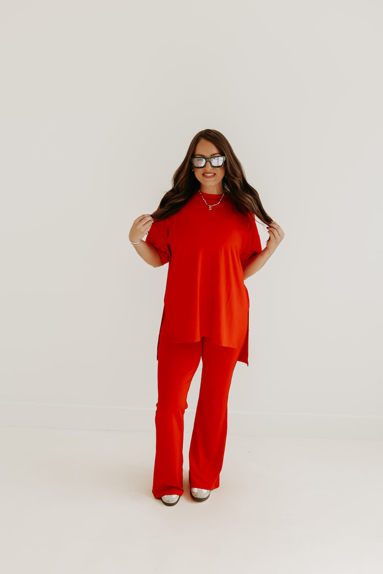 The Catlyn PANTS set (cherry red)