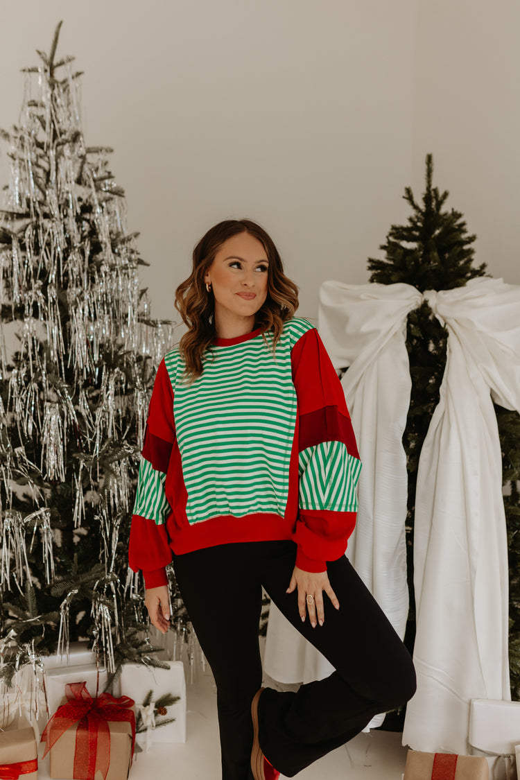 Xmas Vibes Color Block Sweater!!!