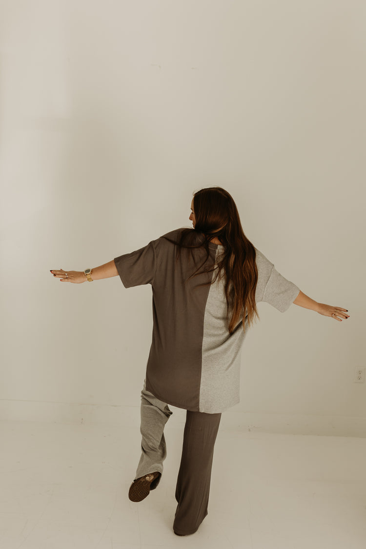 Ribbed Catlyn Pants Set (SPLICED GREY)