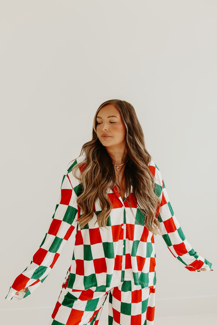 Holiday Checkmate Revamp LS Top