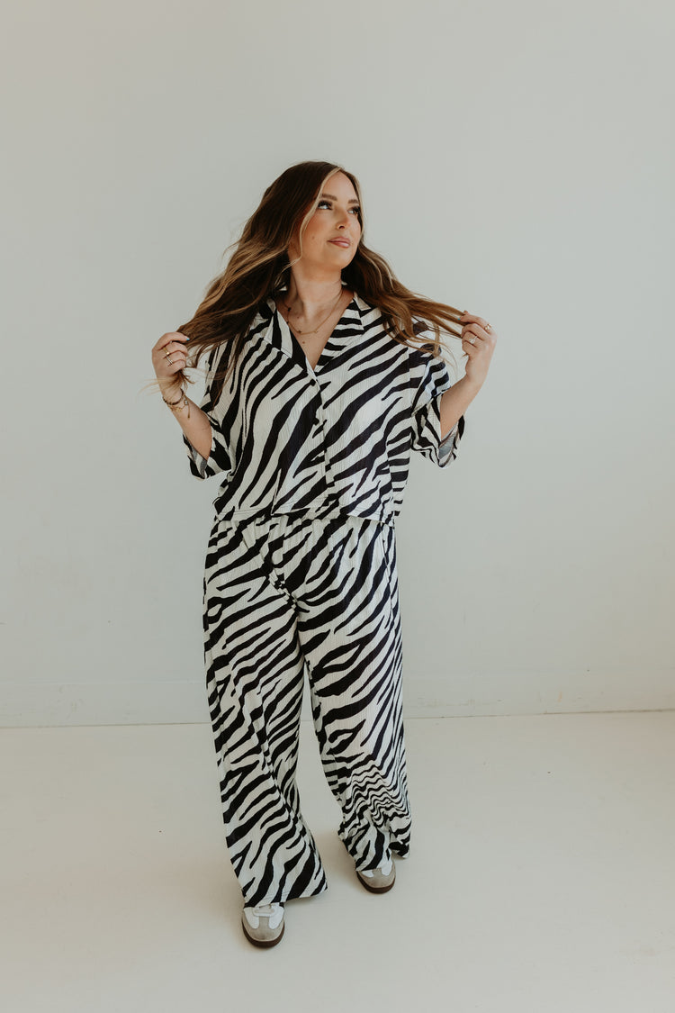 Zebra B&W Flowy PANTS