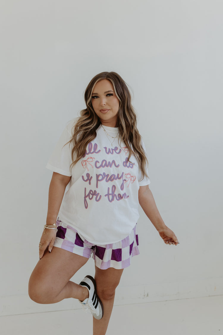 Pretty Purple checkmate SHORTS