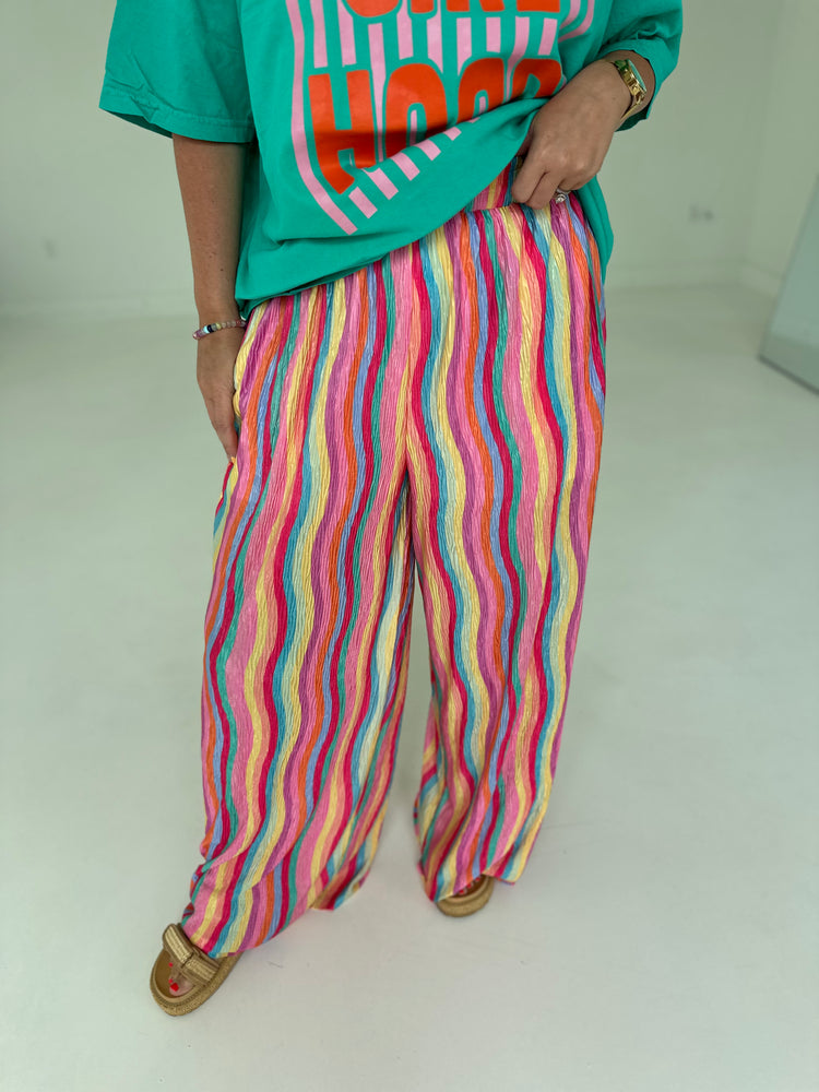 Rainbow Stripe Flowy PANTS