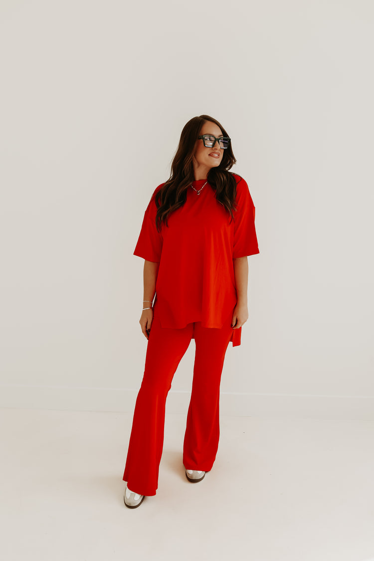 The Catlyn PANTS set (cherry red)