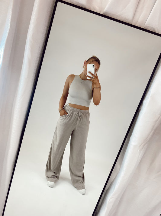 GO WITH THE FLOW LINEN PANT
