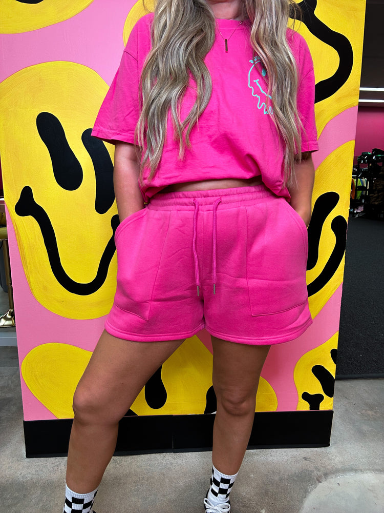 LUX Sweat Shorts (Heliconia)