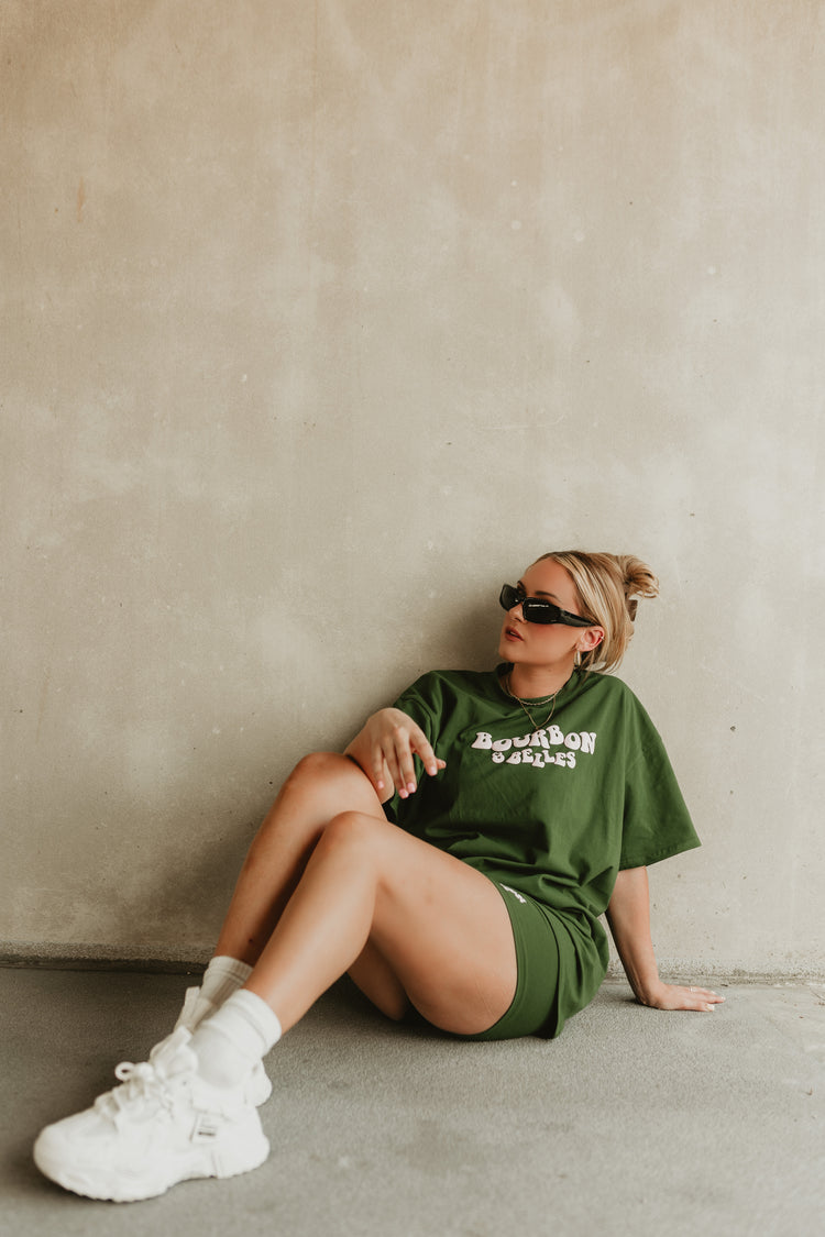 Bourbon & Belles Biker Shorts (Green)