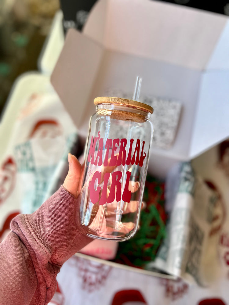 Material girl glass tumbler