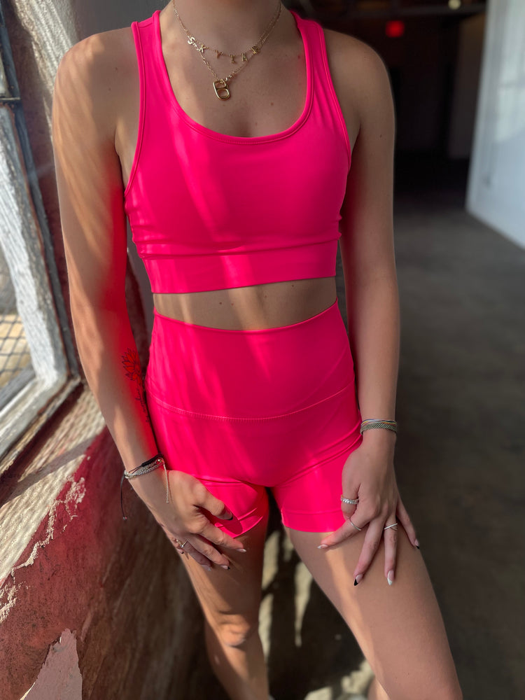 Always Runnin Sports Bra (Neon Pink)