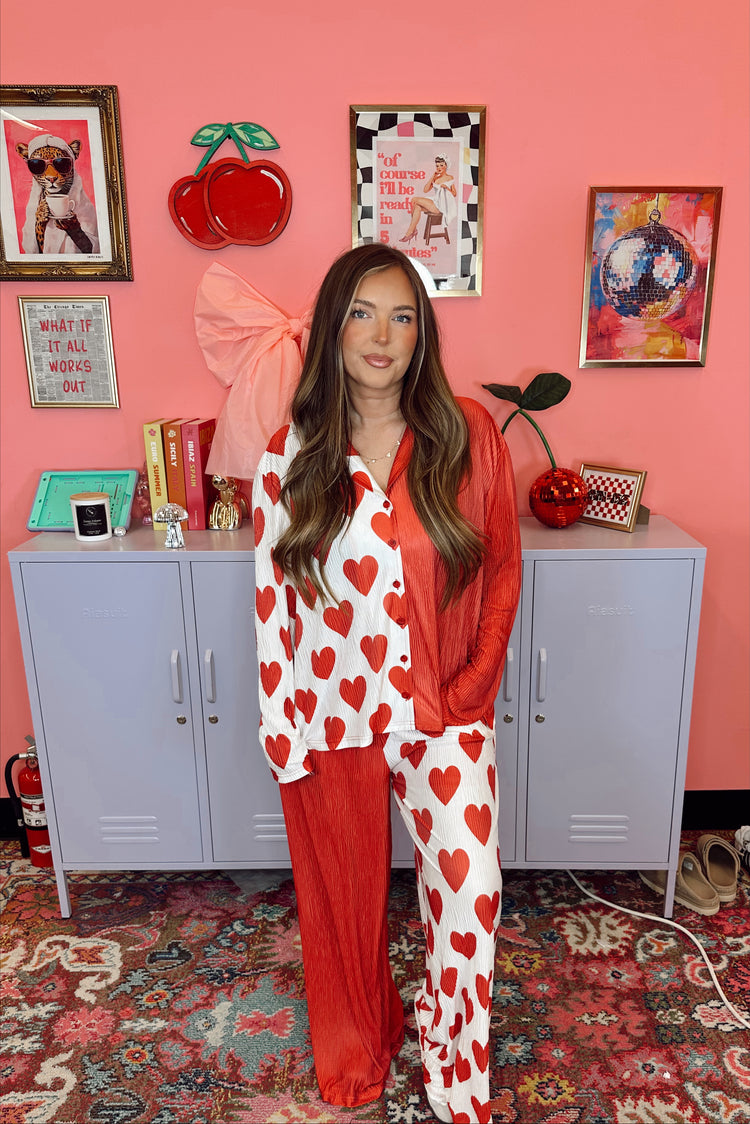 Queen of Hearts Flowy LS Top