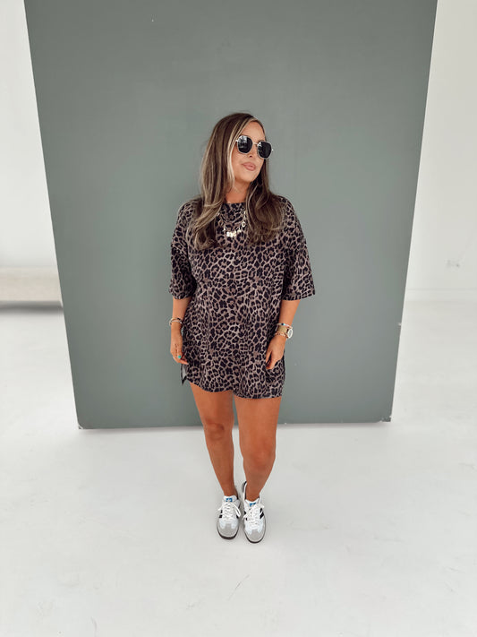 Deep Leopard TSHIRT LOUNGE SET