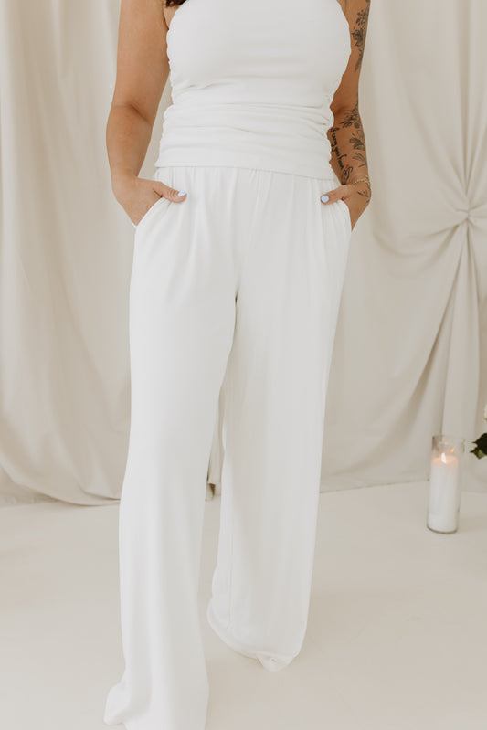 Dressed in White Palazzo Pants
