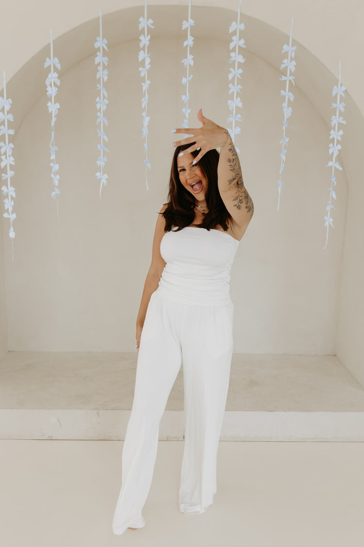Dressed in White Palazzo Pants