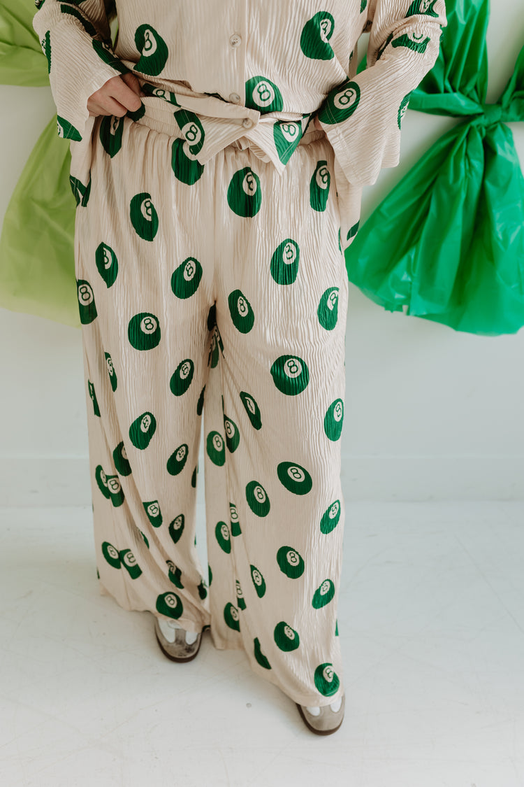Green 8ball Flowy PANTS