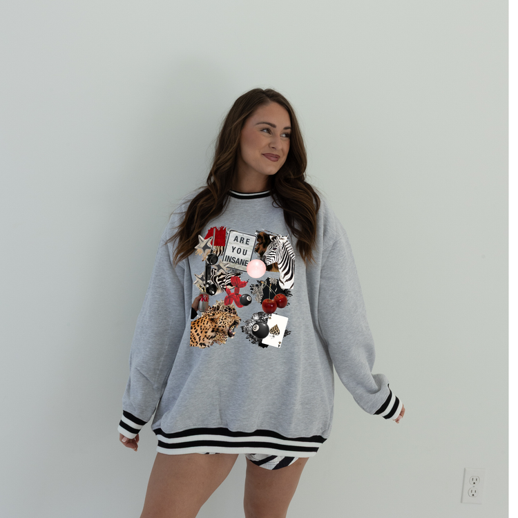 B&W CUFFED ASH LUX CREW