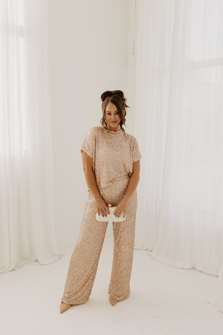Meet Me At Midnight Sequin Pants Set