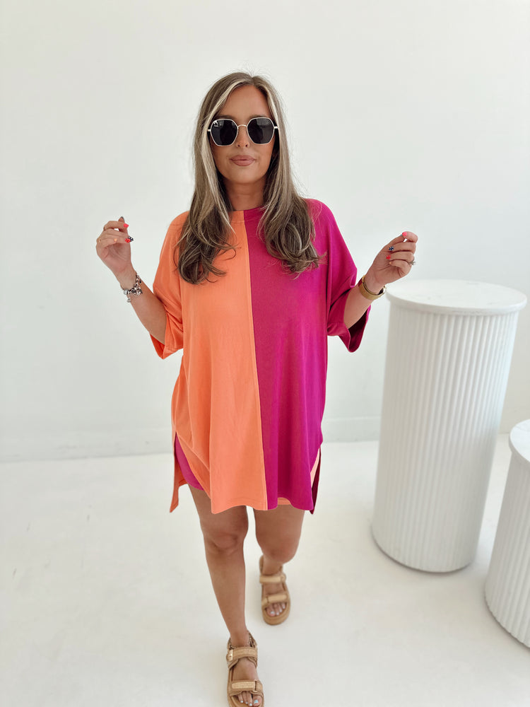 Sunset Spliced Ribbed Catlyn Set