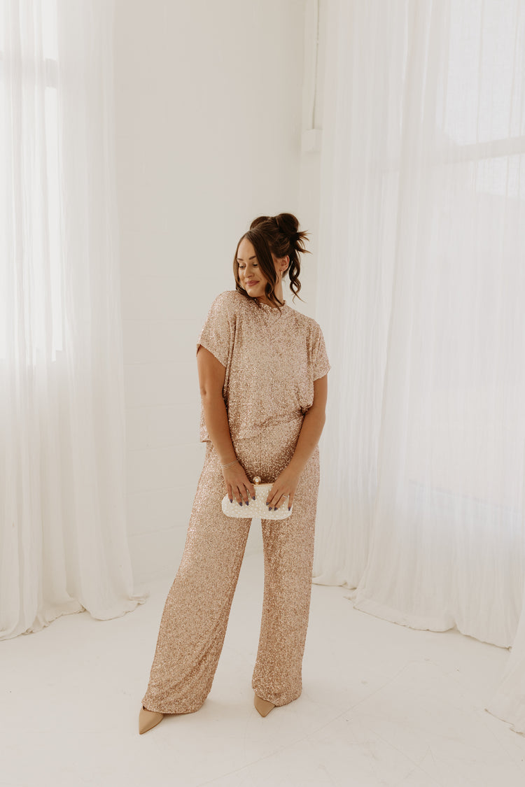 Meet Me At Midnight Sequin Pants Set