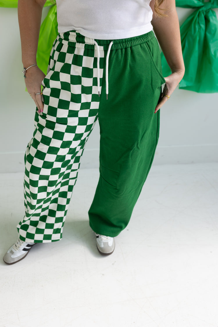 Green Check Spliced Barrels