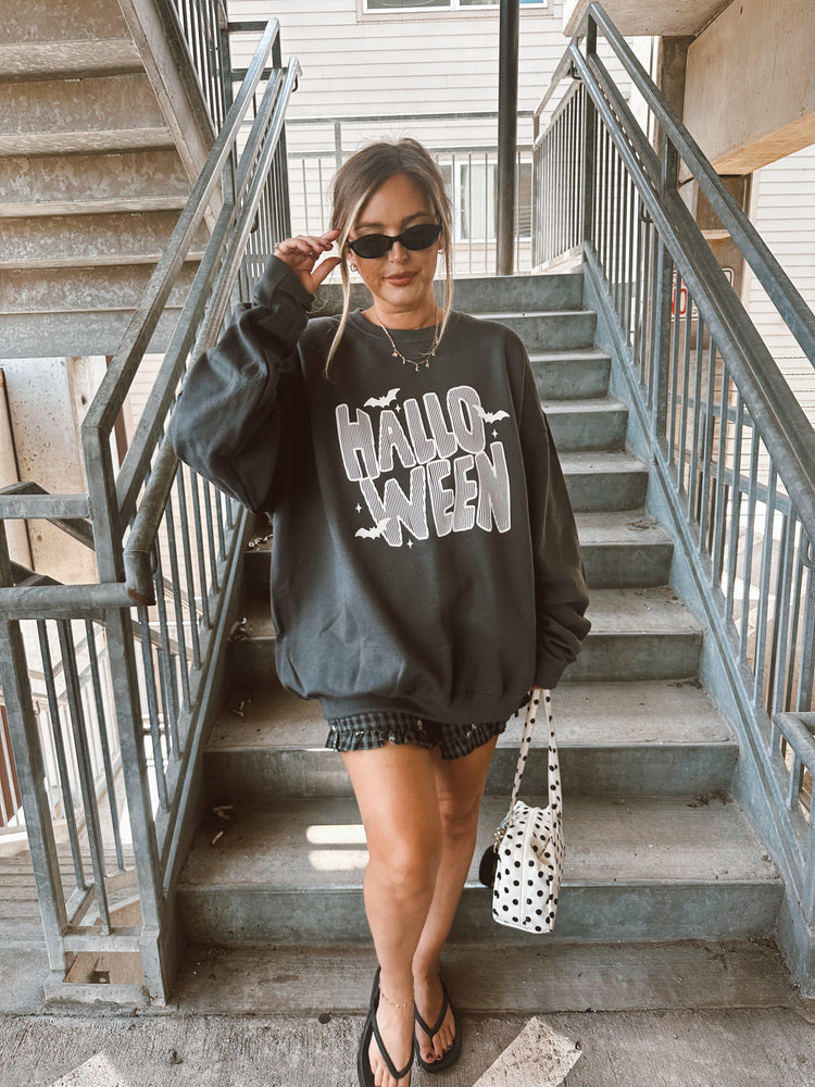 Stripe Halloween Sweatshirt (Charcoal)