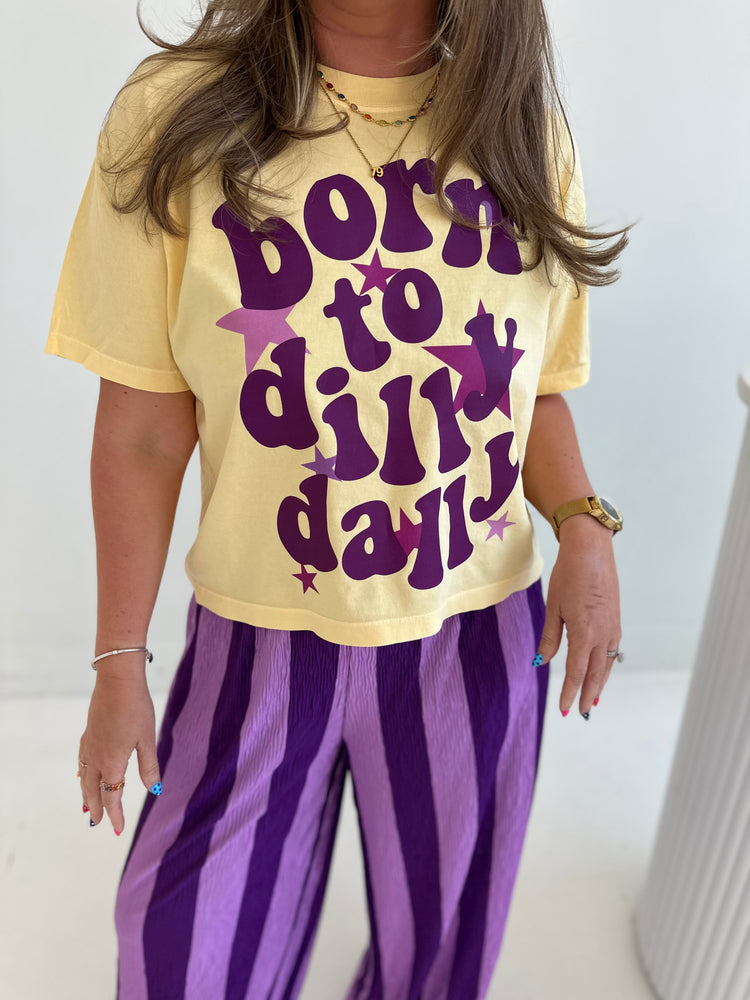 Purple Striped Flowy PANTS