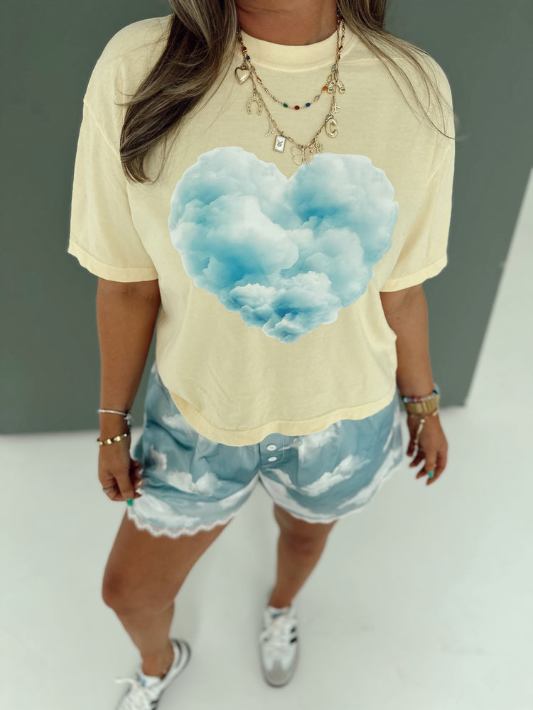 Heart Cloud Graphic Tee (cropped or full length)