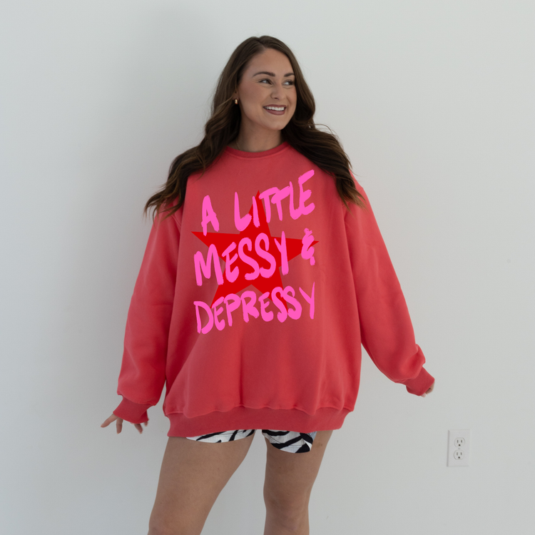 BRIGHT CORAL LUX CREW