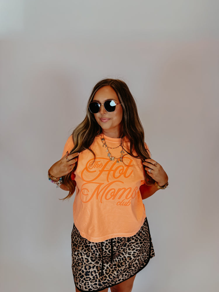 Hot Moms Club Neon cantaloupe (cropped or full length)