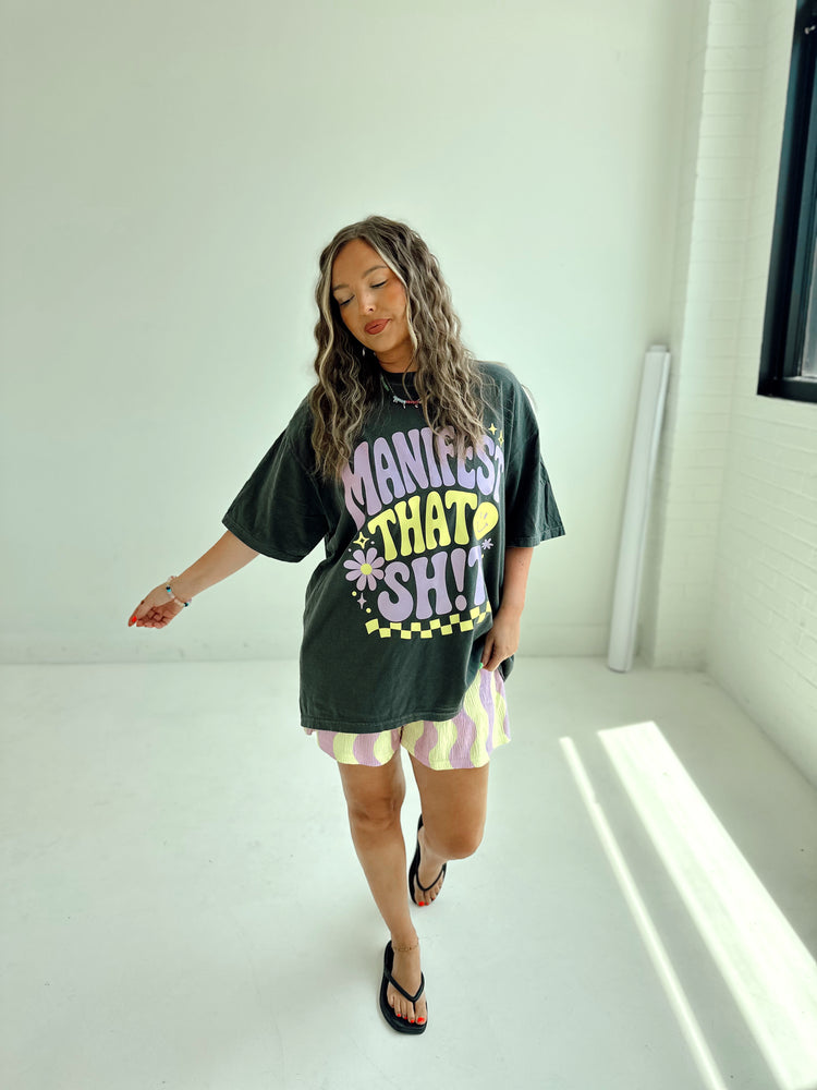 Yellow X purple Wavy Flowy SHORTS
