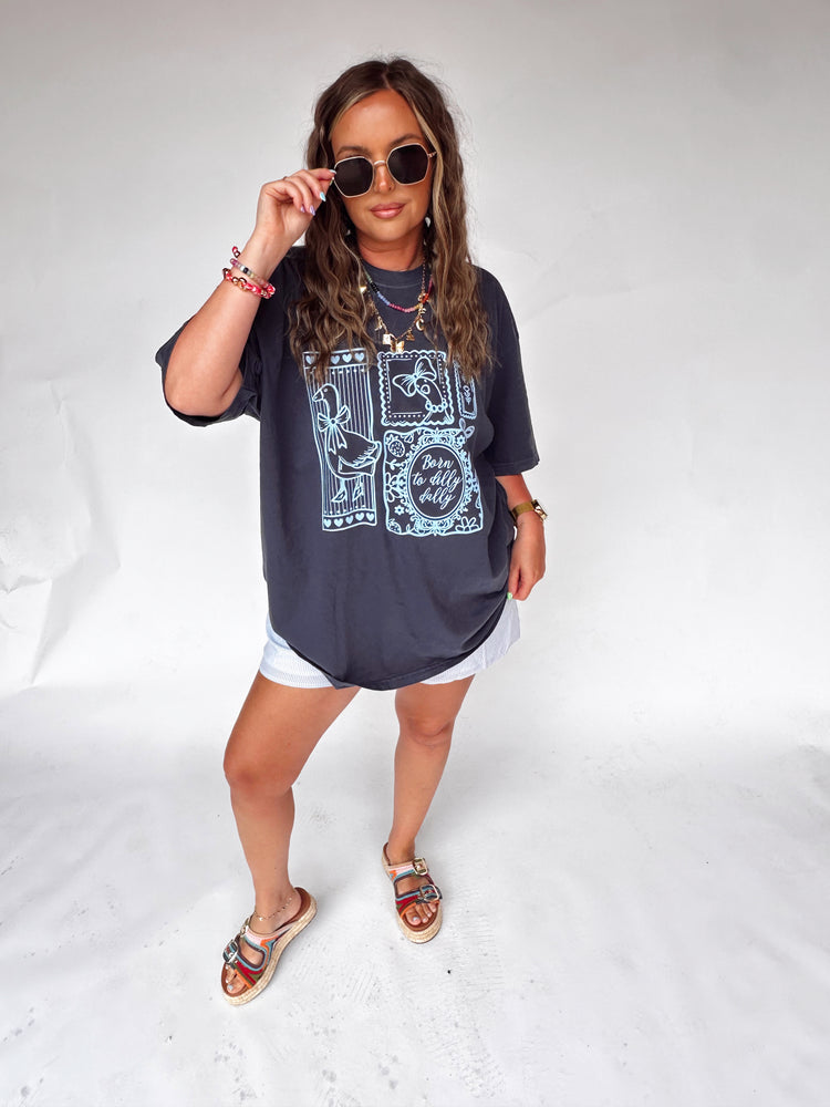 DILLY DALLY BLUE GRAPHIC TEE