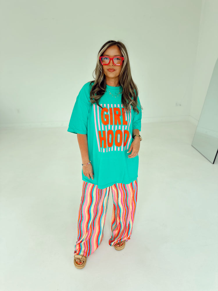 Rainbow Stripe Flowy PANTS
