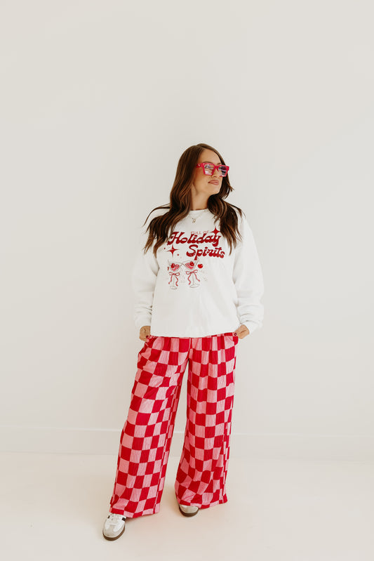 Pink & Red Checkmate PANTS