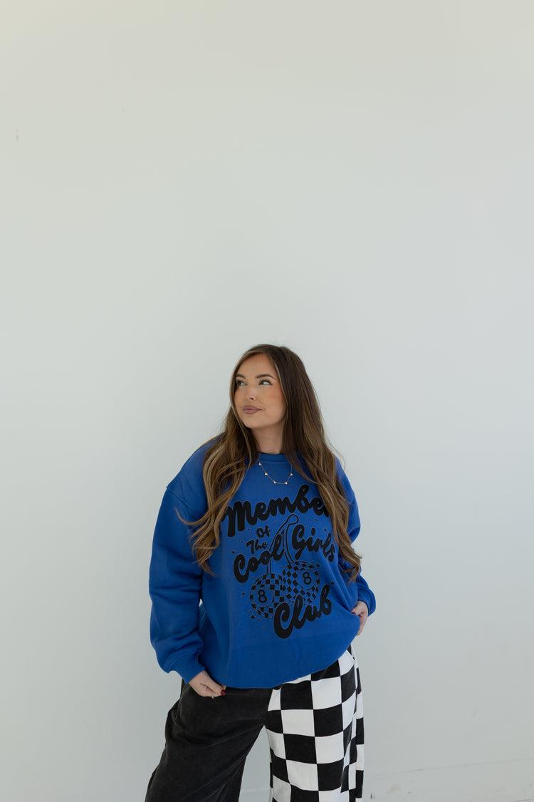 Cool Girls Club LUX Sweat Shirt (Royal Blue)