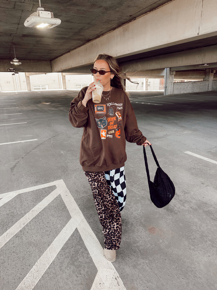 Leopard X Check BOXER PANTS
