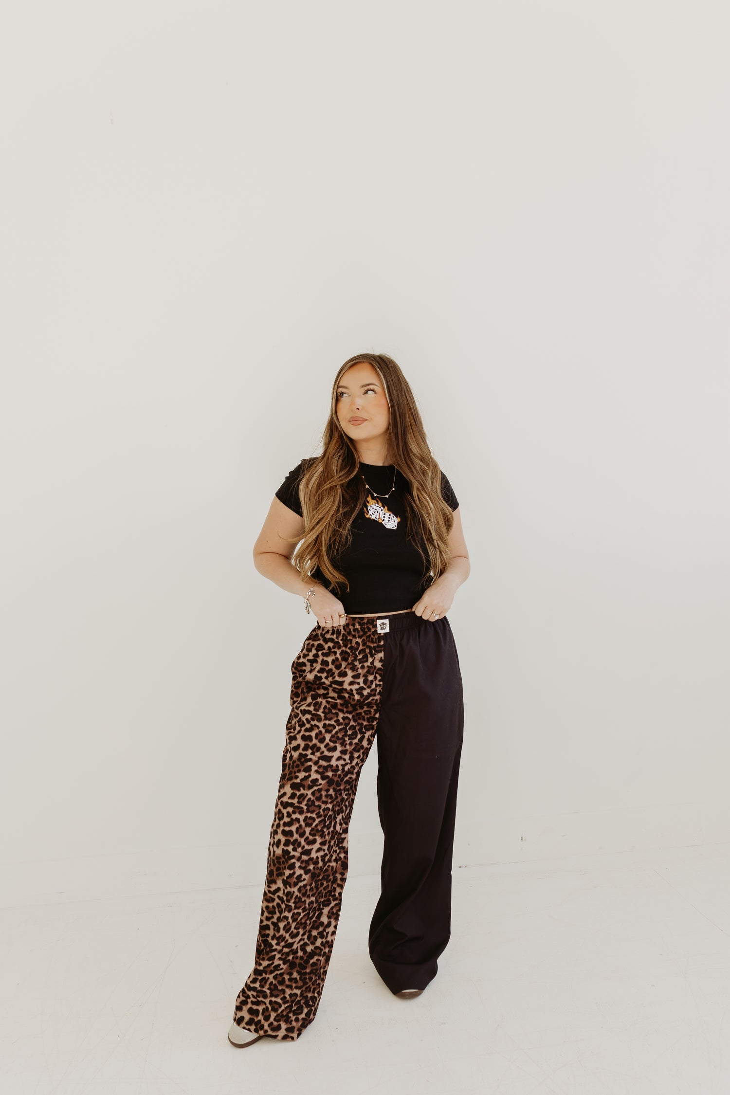 Black & Leopard Spliced BOXER PANTS – Bourbon & Belles Boutique